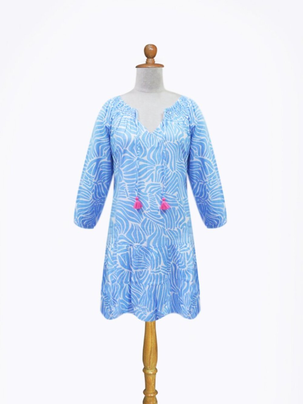 La Mer Luxe 3/4 Sleeve Emily Dress- Maya Abstract